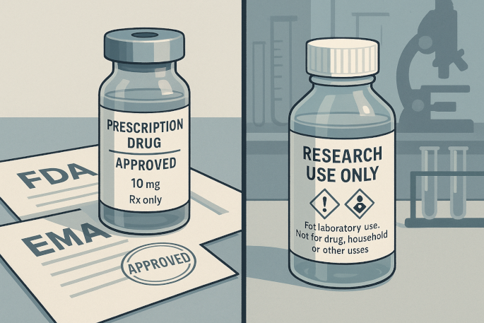 approved drug vs research chemical